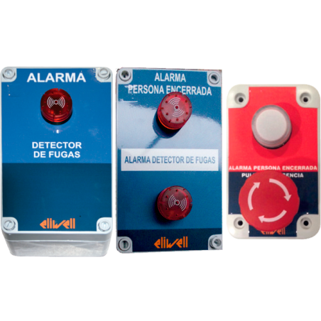 CAJA FUGA + ALARMA PERSONA ENCERRADA SIN BATERIA